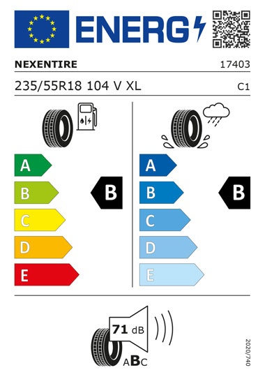 Kia Tyre Label -  nexen-17403-235-55R18-380x540